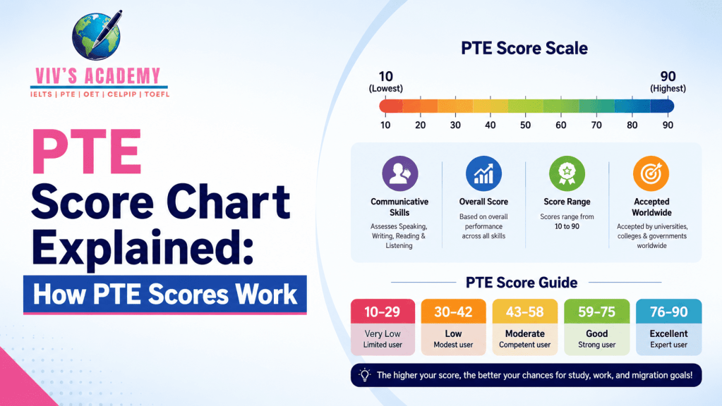 PTE Score Chart Explained: How PTE Scores Work in Detail