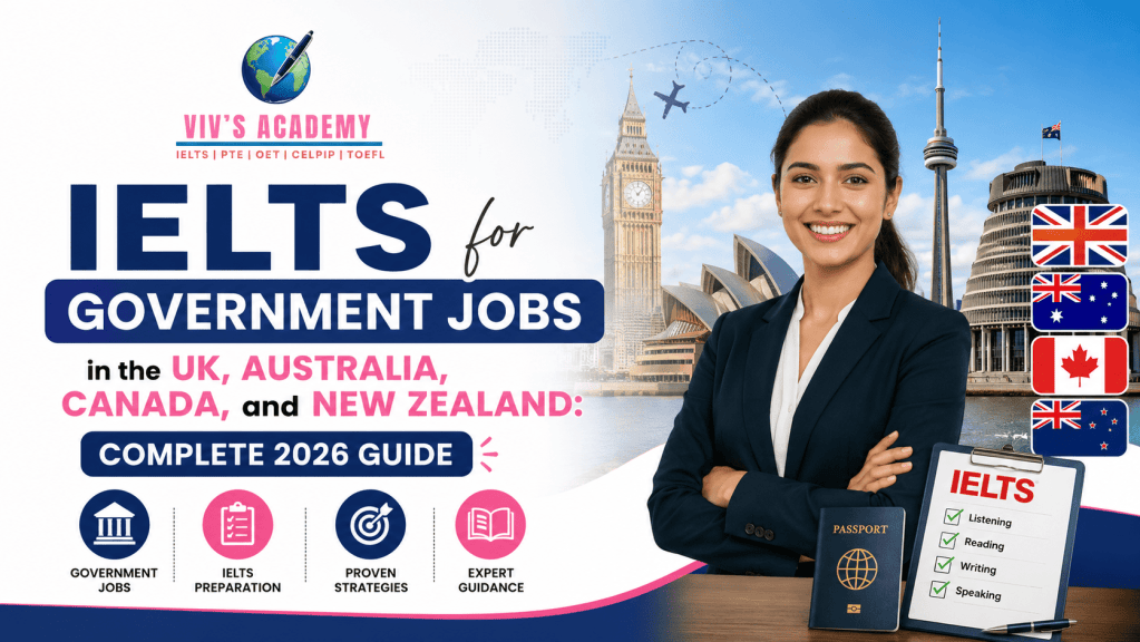 Achieve Your IELTS & PTE With Expert Online Classes | IELTS for Government Jobs in the UK, Australia, Canada, and New Zealand: Complete 2026 Guide 
