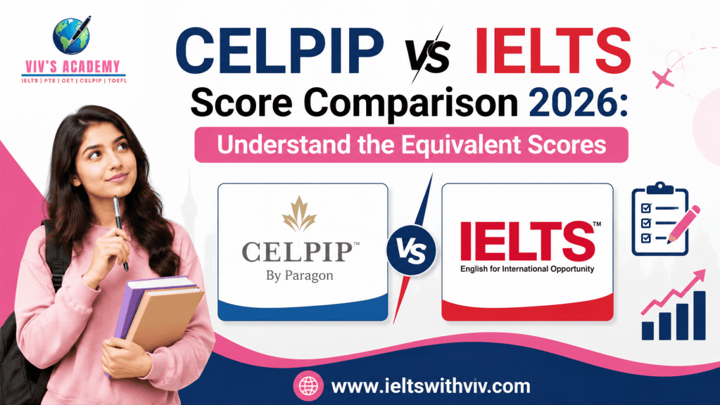 Achieve Your IELTS & PTE With Expert Online Classes | CELPIP vs IELTS Score Comparison 2026 for Canada PR